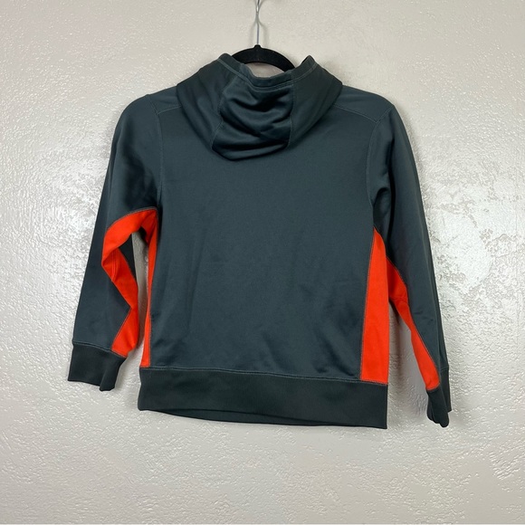 Nike THERMA-FIT long sleeve gray orange hoodie sweatshirt size M - Picture 4 of 8